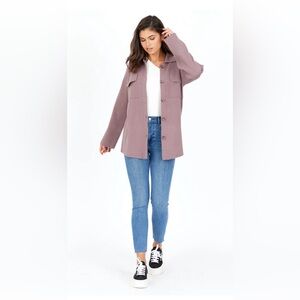 REVOLVE One Grey Day Kelsey Boyfriend Button Down Shirt in Mink Size Medium